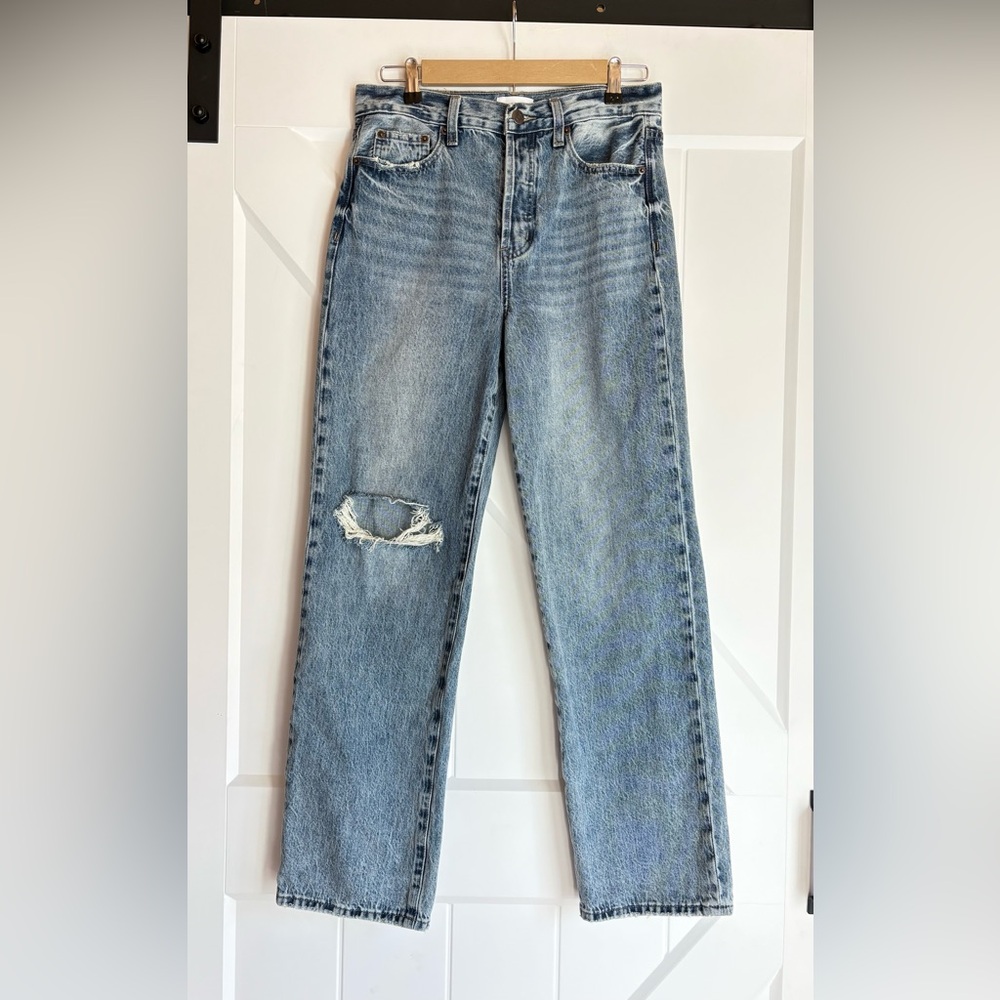 Pistola Cassie Super High Rise Straight Jeans Play Day Wash Distressed 29